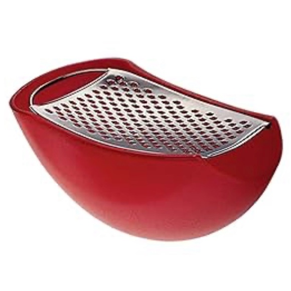 NEW NWOT Alessi Italy Parmenide Hand Held Grater Cheese Vegetables Ice Red Ruiz - Picture 1 of 8